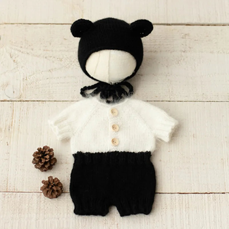 CubSnug Romper – Soft Mohair Newborn Photo Prop