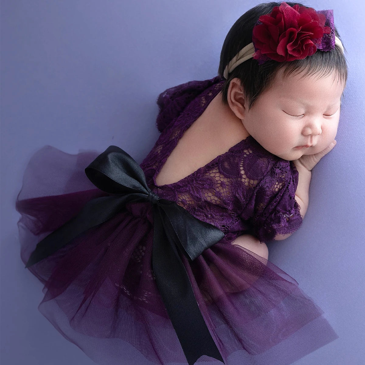 LaceBlush Romper Set – Newborn Photo Outfit