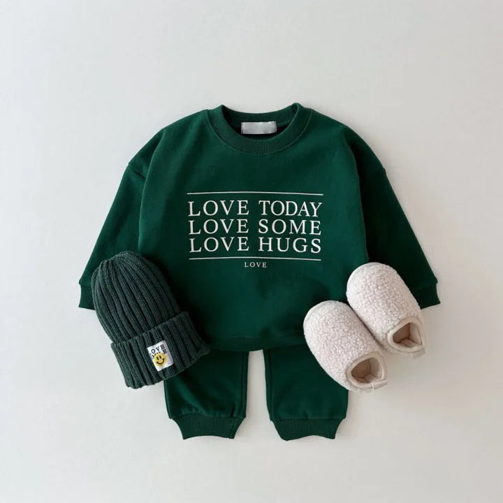 Inkwarm Set – Baby Letter Sweatshirt & Pants