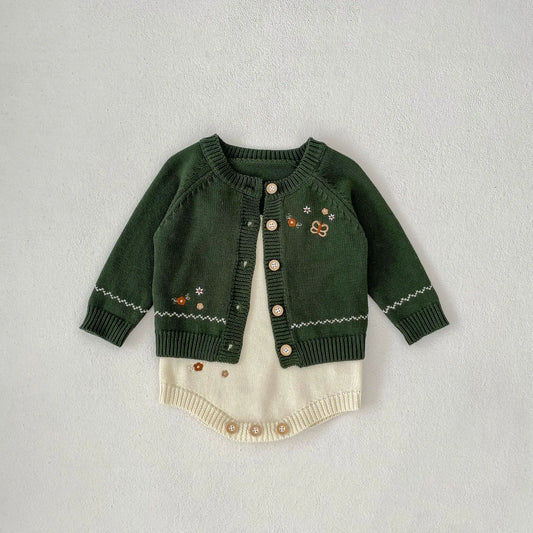 ThreadJoy Knit Top – Embroidered Cotton Sweater for Littles