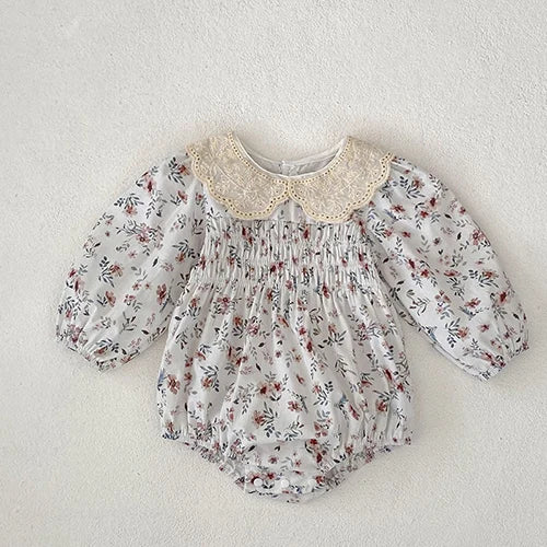 LullaMesh Romper – Soft Cotton & Mesh Baby Girl Jumpsuit