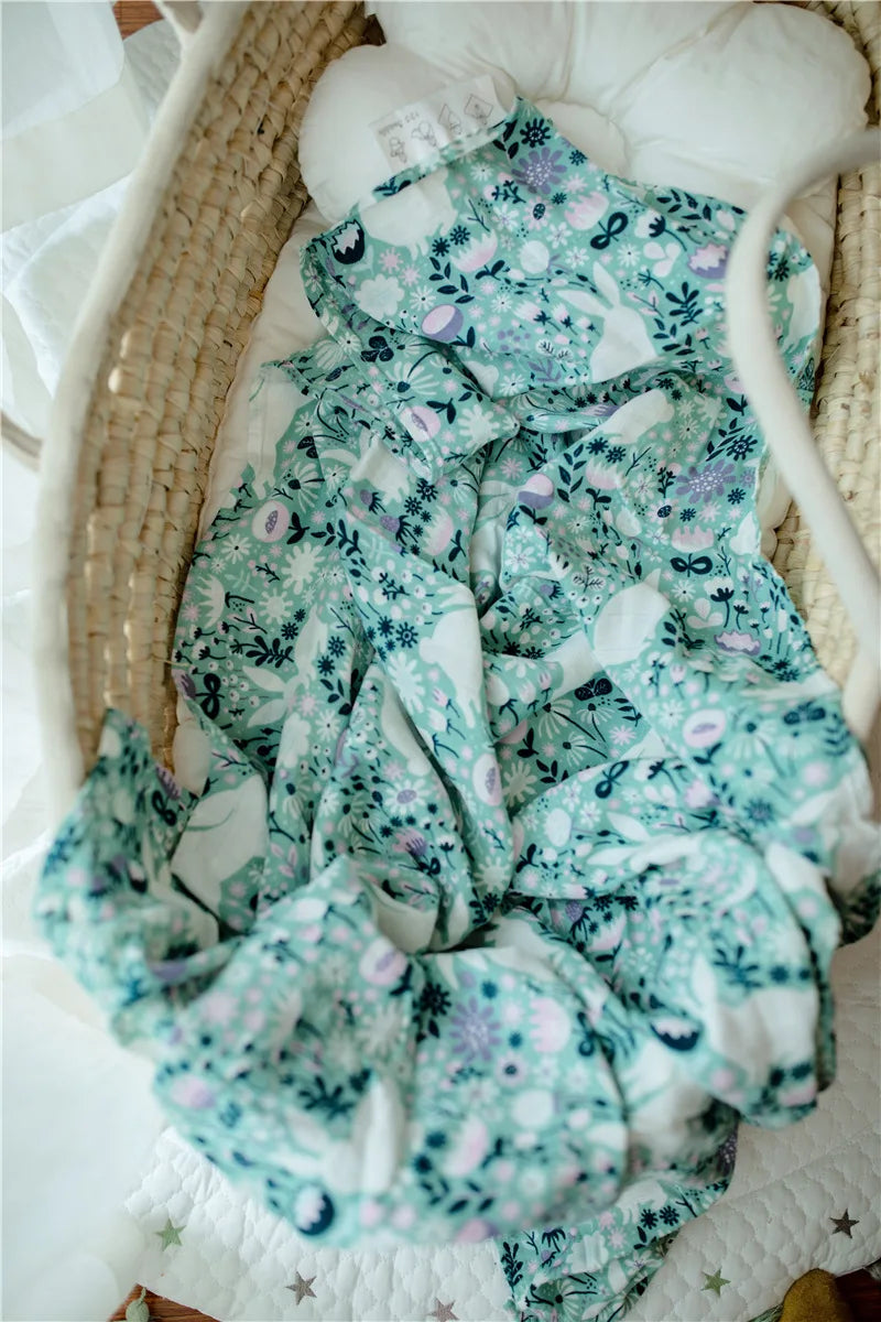 BambooNest Swaddle – Soft Muslin Baby Blanket