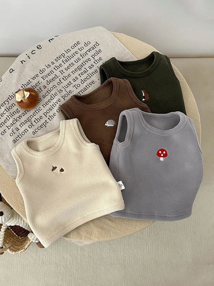 ToonCuddle Vest – Warm Cotton Fleece Sleeveless Top