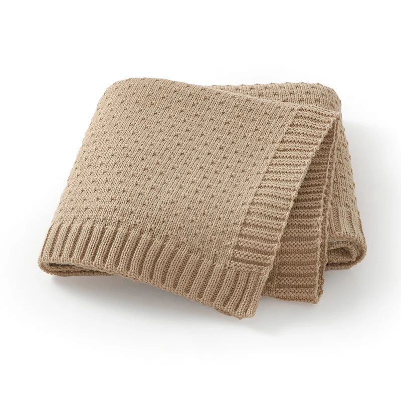 DreamNest Knit Blanket – Soft Crib & Stroller Wrap