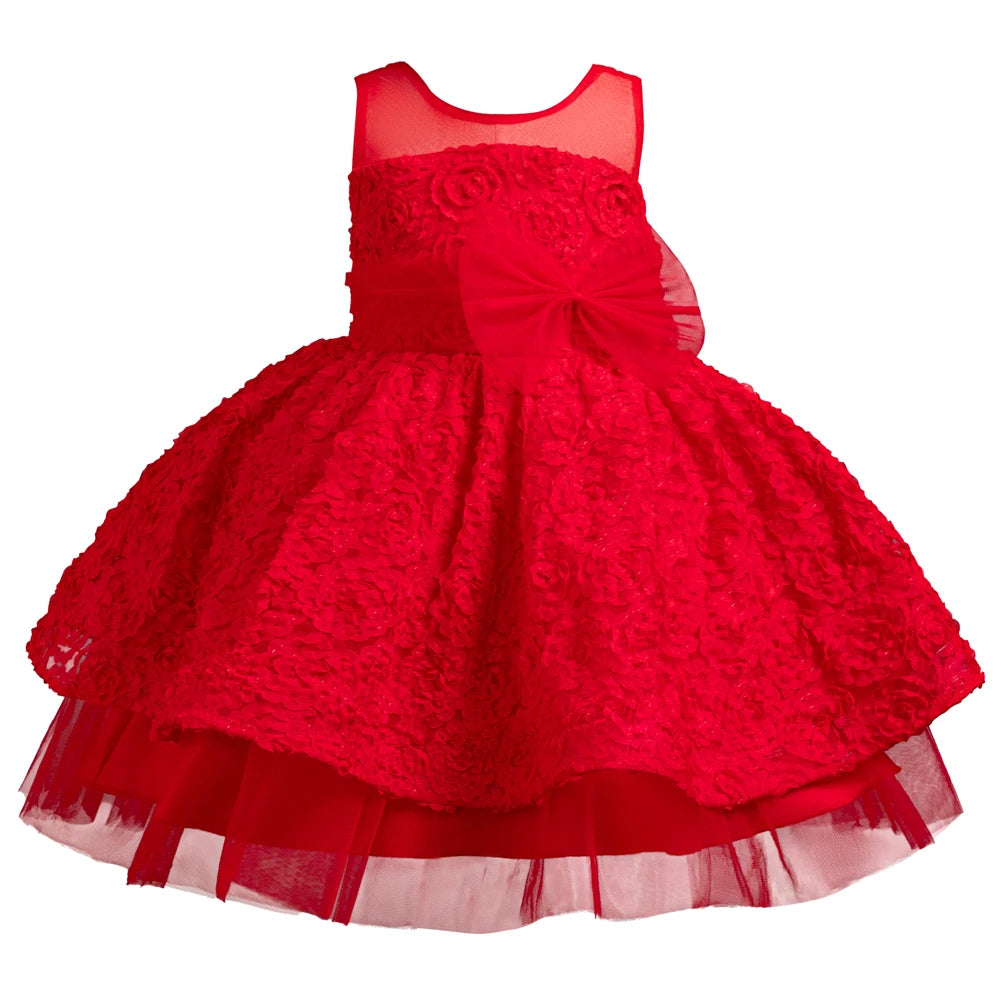 Girls Party Dress Sleeveless Princess Birthday Puffy Dresses for Kids Children Tutu Wedding