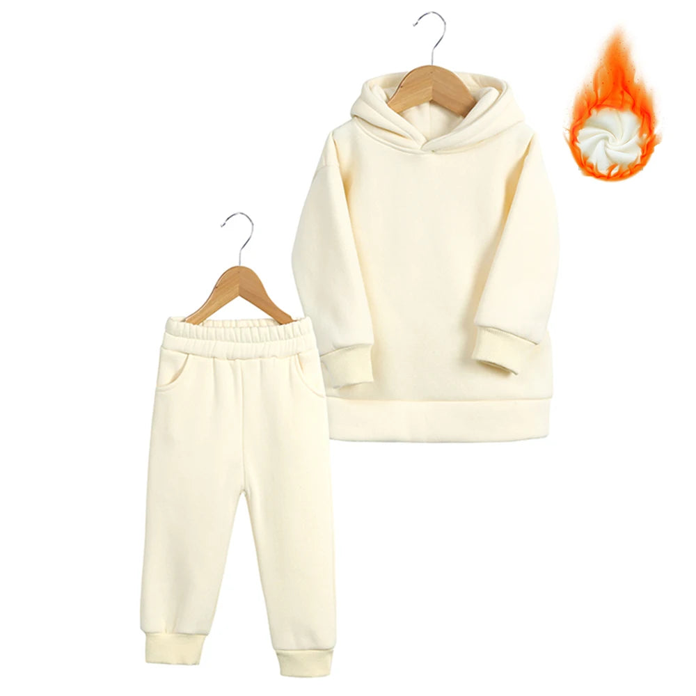 CozyNest Fleece Hoodie Set – Warm Winter Tracksuit