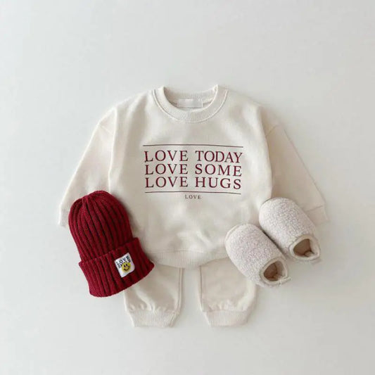 Inkwarm Set – Baby Letter Sweatshirt & Pants