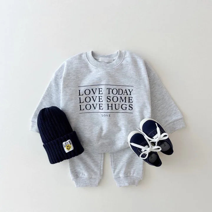 Inkwarm Set – Baby Letter Sweatshirt & Pants