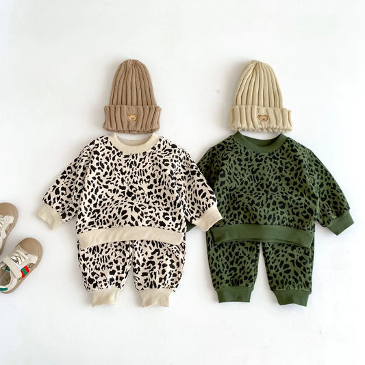 WildStripe Toddler Cotton Sweatshirt & Pants Set