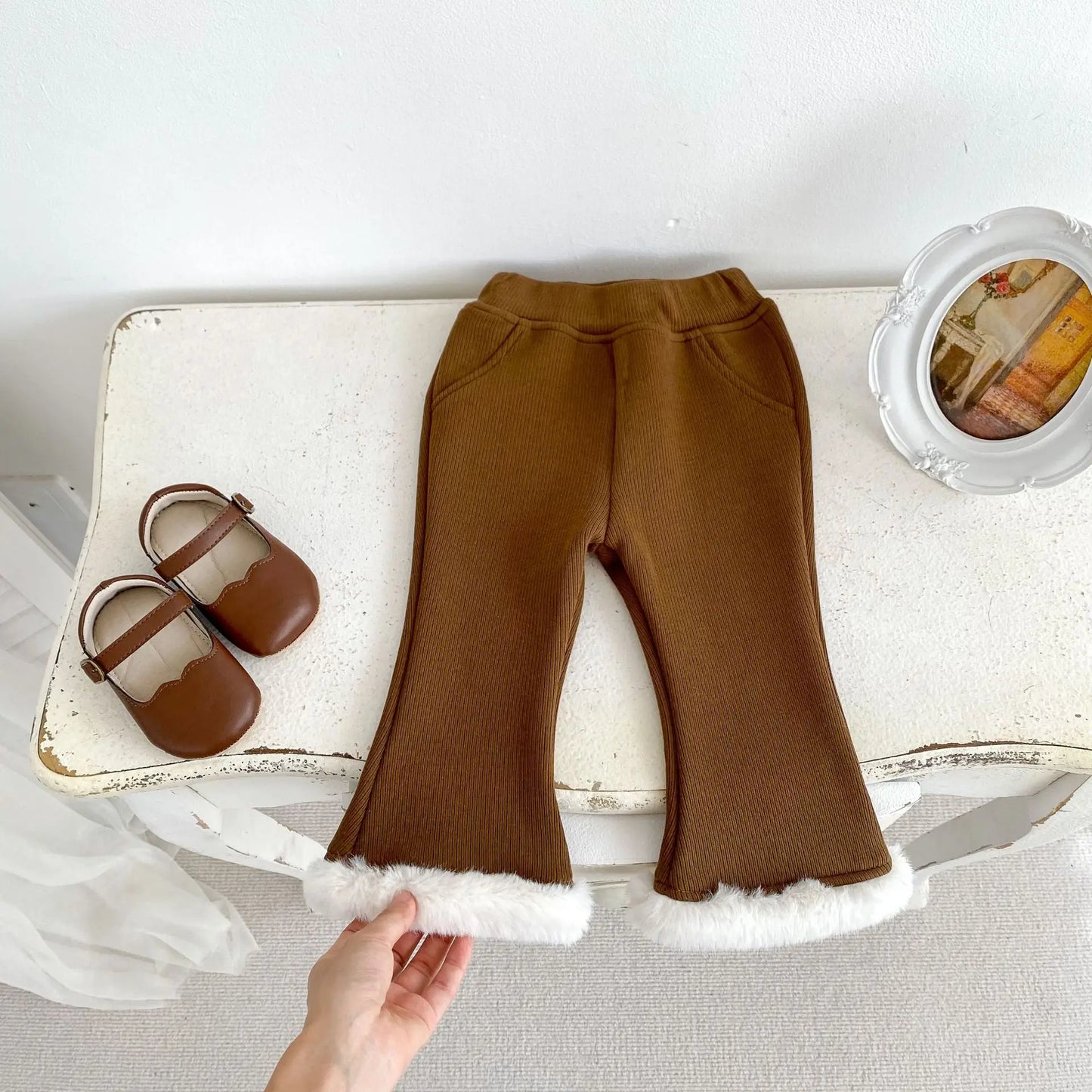 SnugBoots – Fleece-Lined Flare Pants for Girls