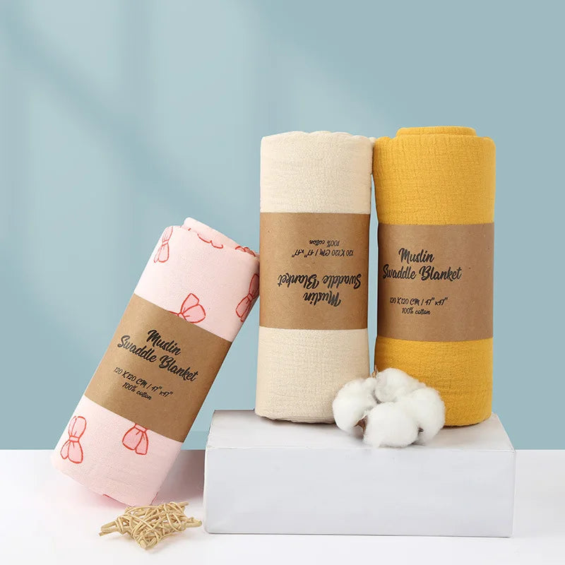CozyCot Muslin Wrap – Soft Cotton Baby Blanket