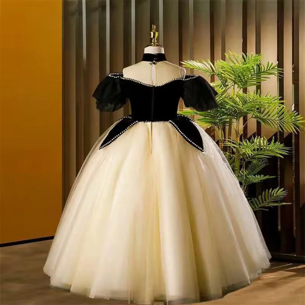 PetalCrown – Fluffy 3D Flower Princess Gown for Weddings