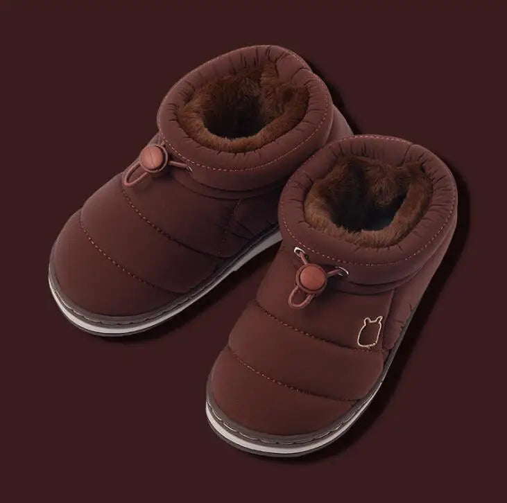Kids Shoes Winter Baby Girls Snow Boots Keep Warm Cotton Shoes Children  Indoor Thicken Loafers