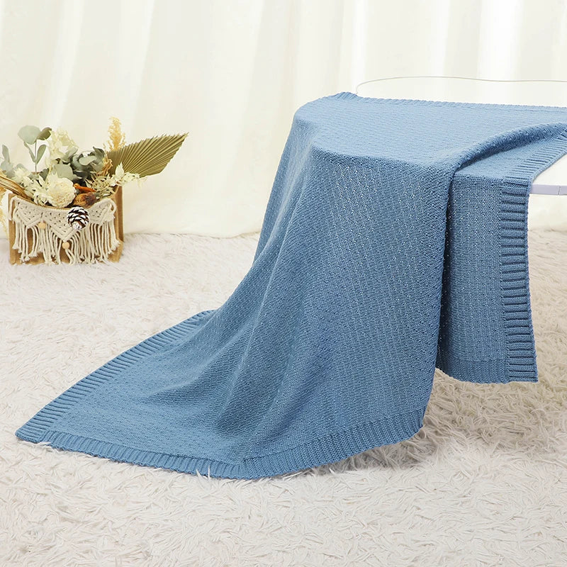 DreamNest Knit Blanket – Soft Crib & Stroller Wrap