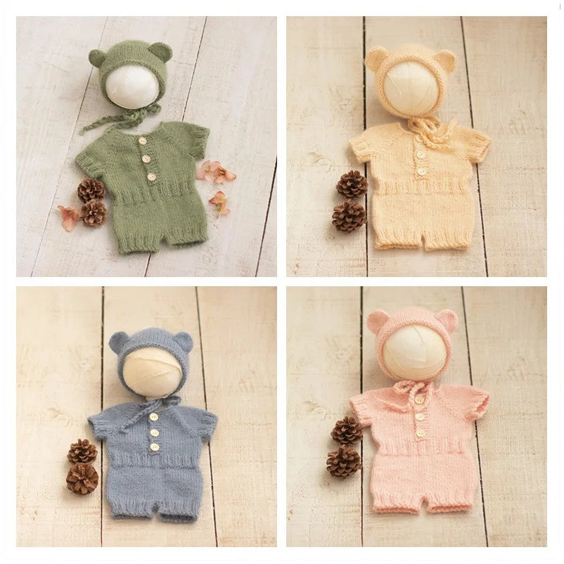 CubSnug Romper – Soft Mohair Newborn Photo Prop