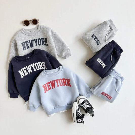 VelvetStride Boys Hoodie & Pants Set
