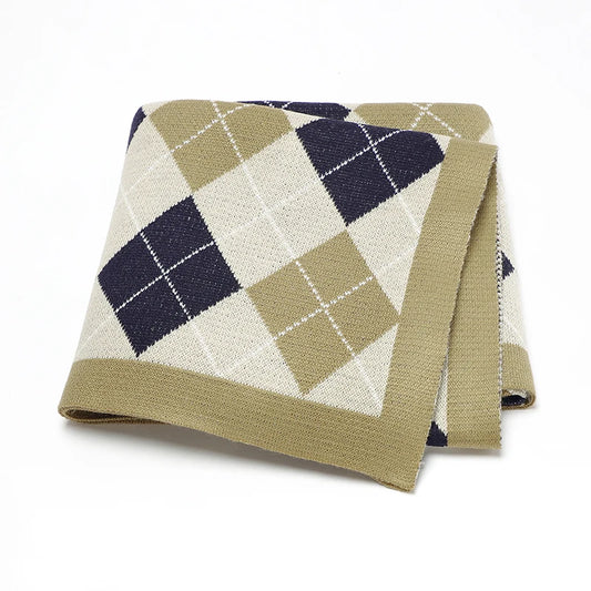 PlaidNest – Knit Baby Swaddle Quilt