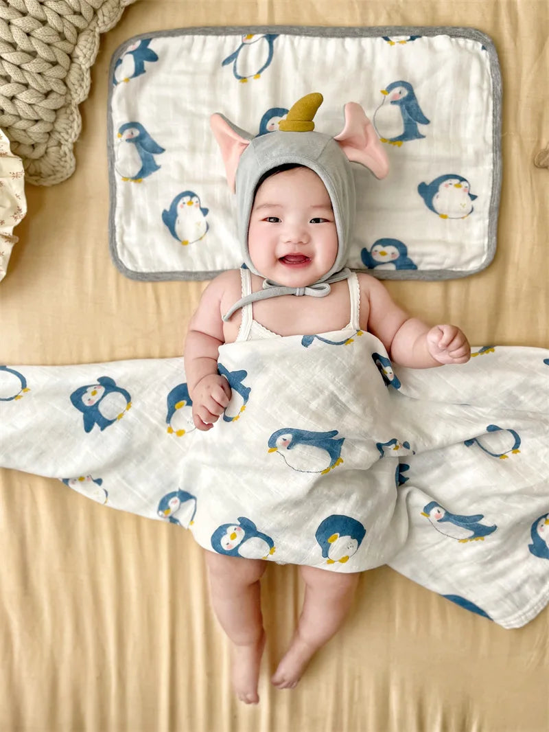 BambooNest Swaddle – Soft Muslin Baby Blanket