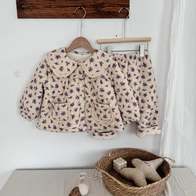 Floryn– Warm Floral Pajamas for Girls