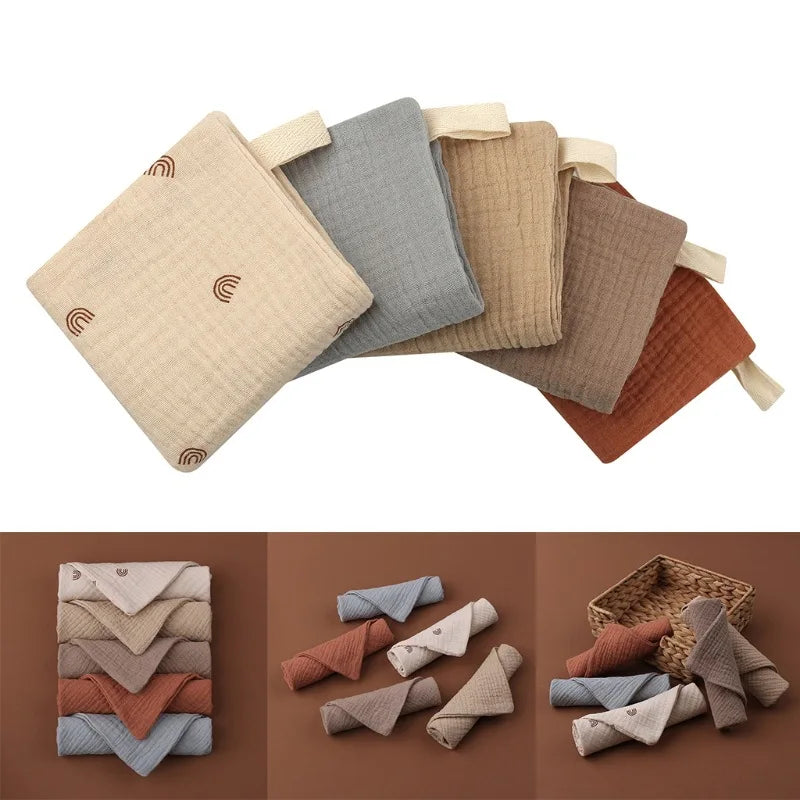 MushiCloud– 5pc Soft Gauze Baby Towel Set