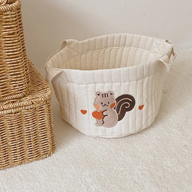 CubbieCart – Bear Embroidered Diaper Caddy & Maternity Organizer