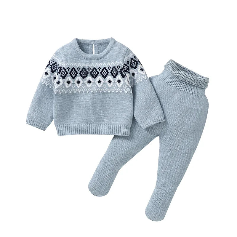 StripeSnug – Knit Sweater & Pants Set