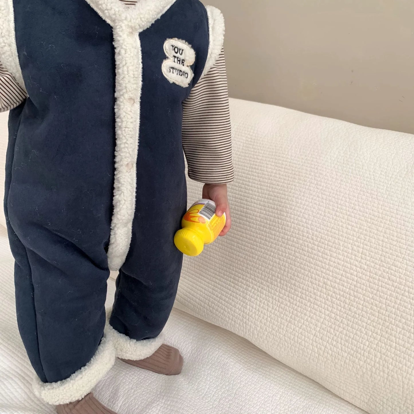 VelviCub Romper – Sleeveless Fleece Jumpsuit