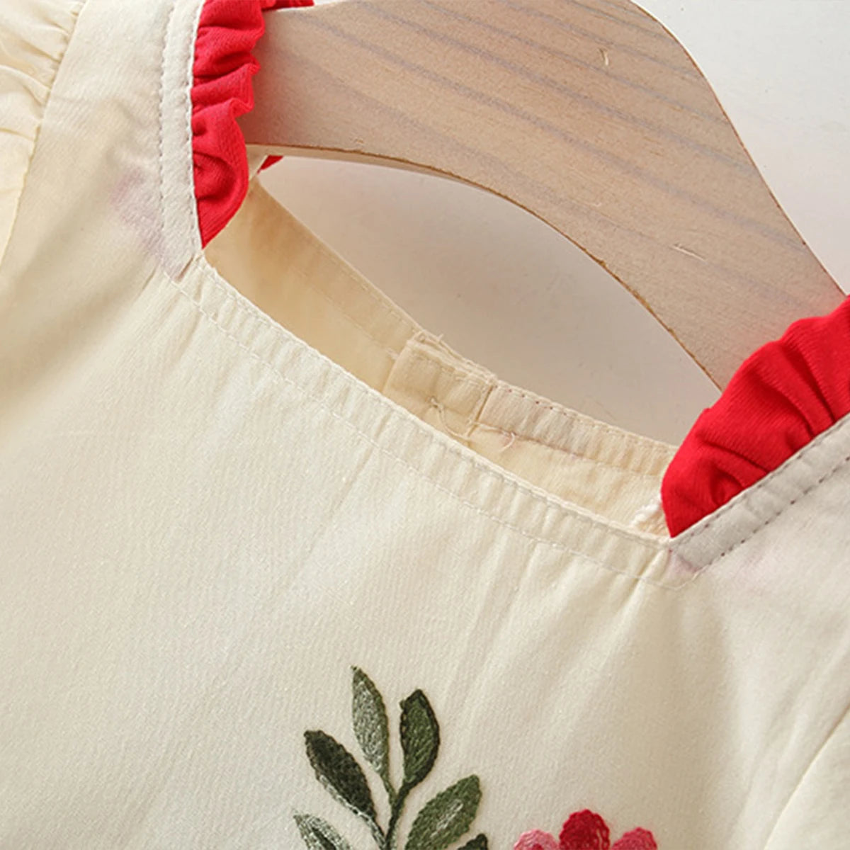 HoneyPuff Dress – Embroidered Cotton Charm for Little Girls
