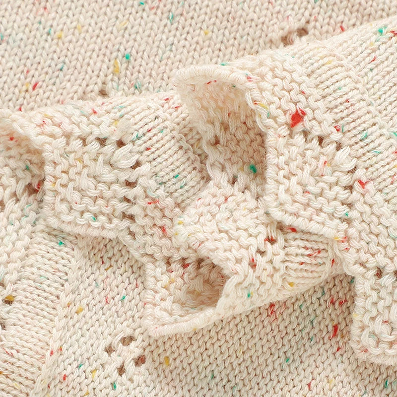 PokoDot Quilt – Cozy Newborn Knit Bedding for Stroller & Crib