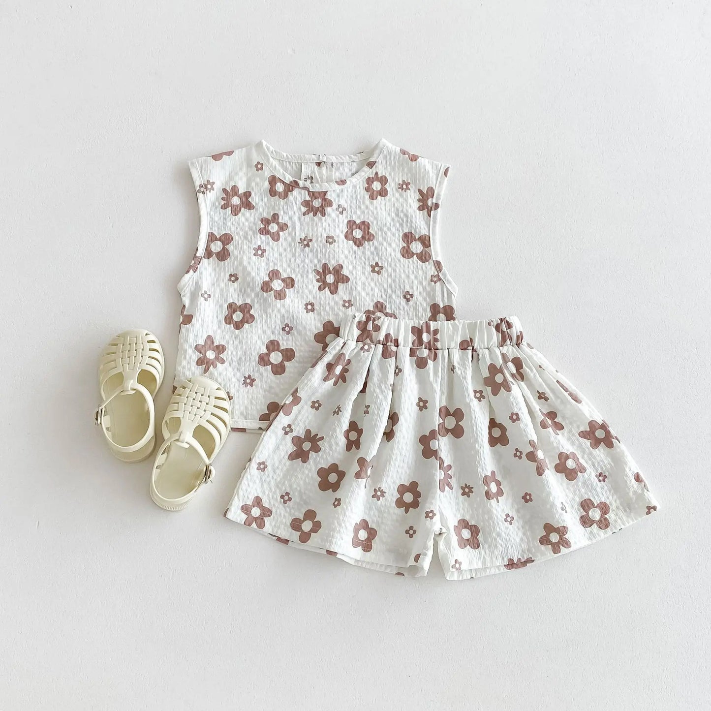 PetalPop – 2pc Sleeveless Floral Set for Girls
