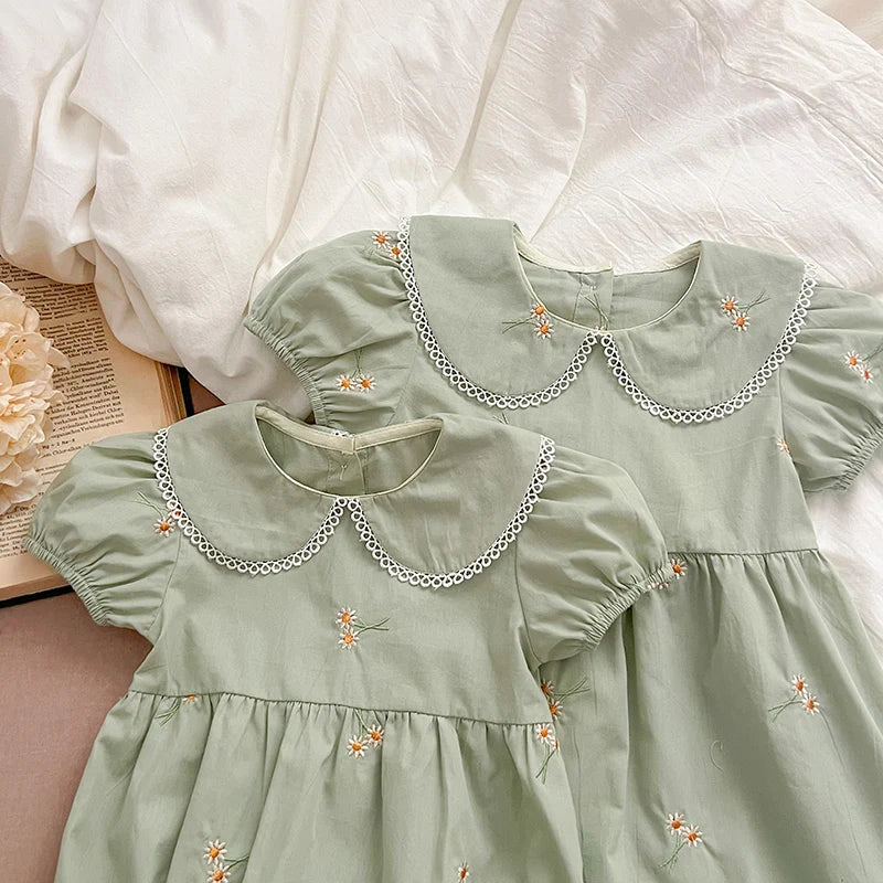 LilyNest Romper – Cotton Embroidered Babywear