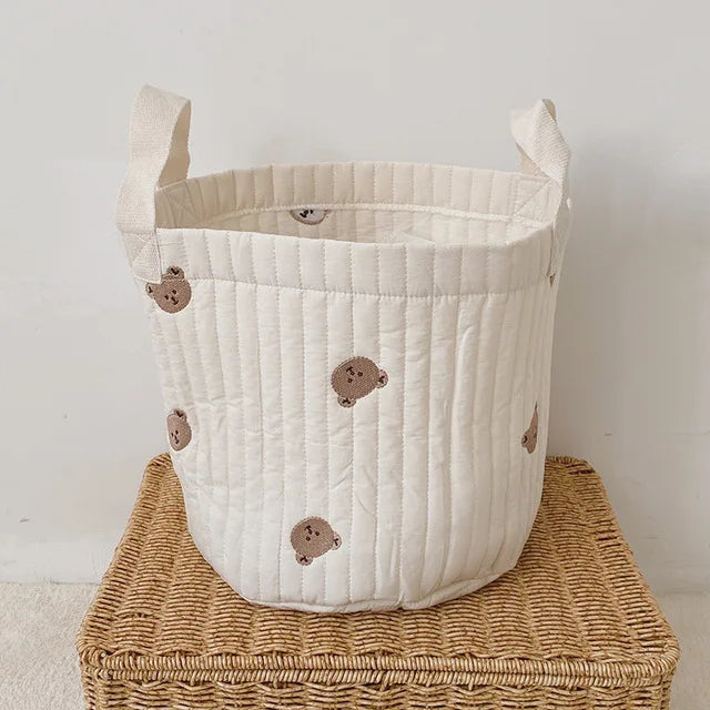 CubbieCart – Bear Embroidered Diaper Caddy & Maternity Organizer