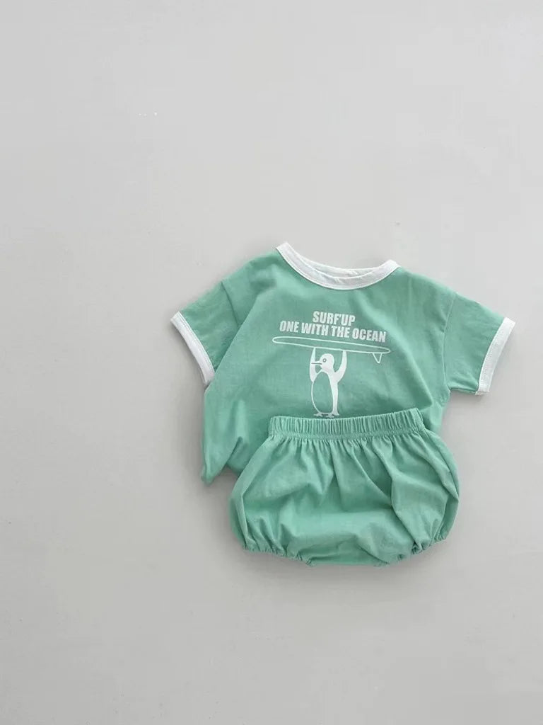 PennyPeng – Penguin Tee & Shorts Set