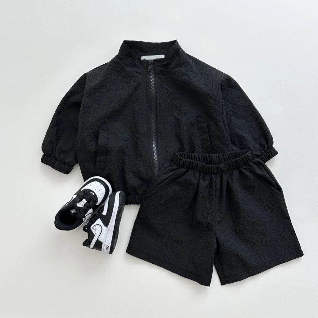 SunShield Kids Zipper Top & Pants Set