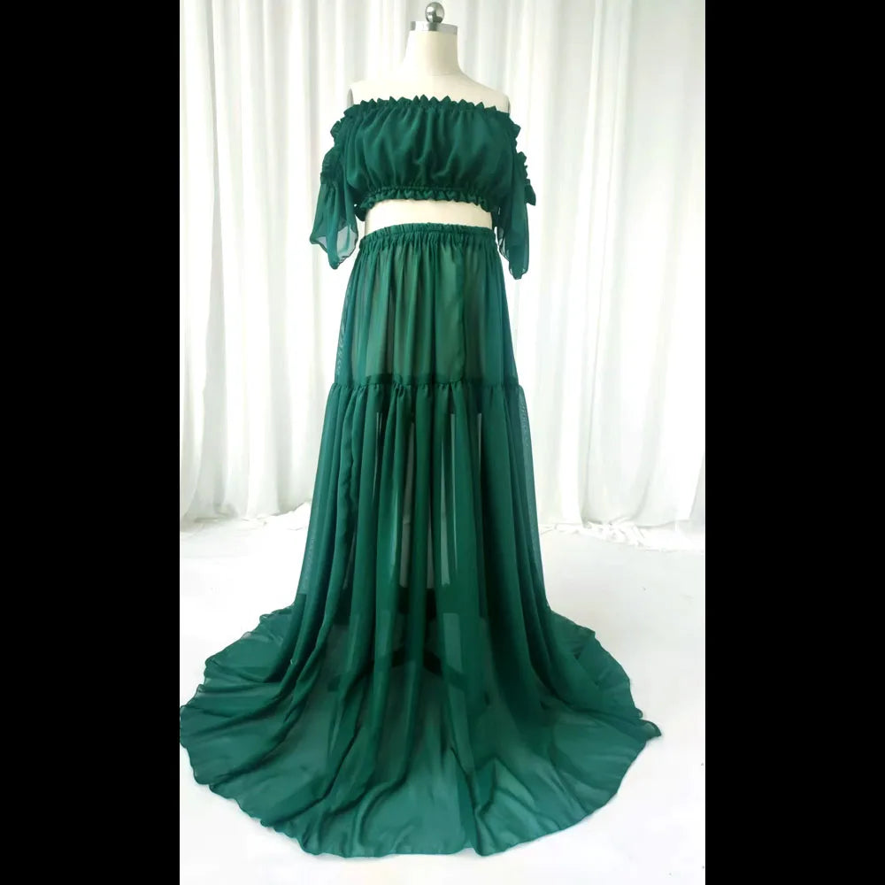 Sereva Gown – Strapless Chiffon Maternity Dress