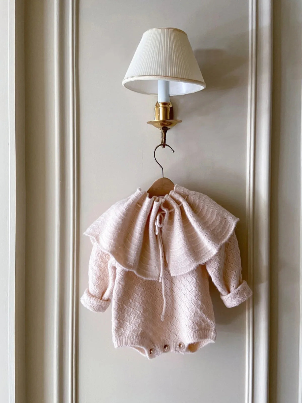 KnitNest Set – Baby Girl Bodysuit & Shawl Outfit