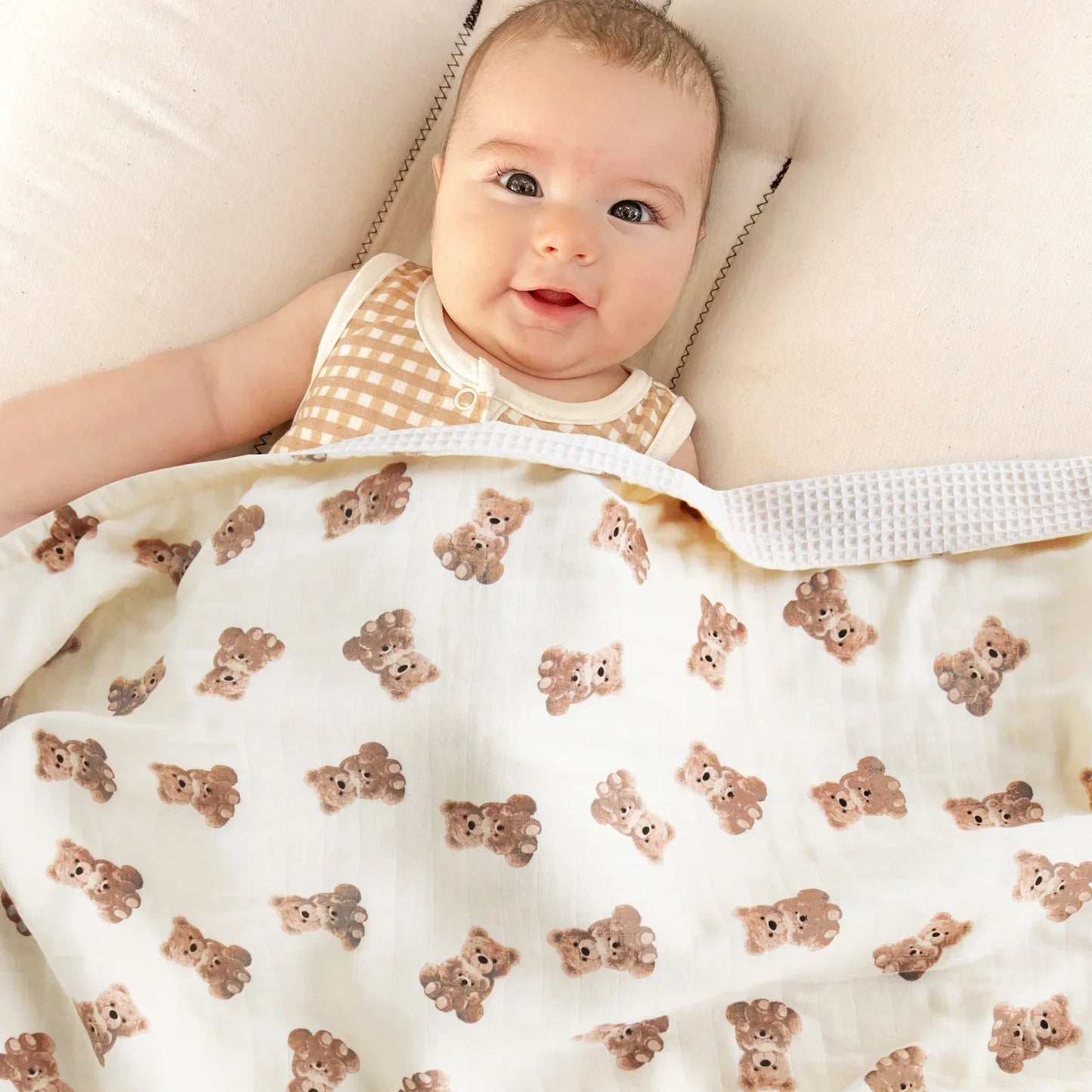 WaffleHug Swaddle – Bamboo Cotton Baby Blanket