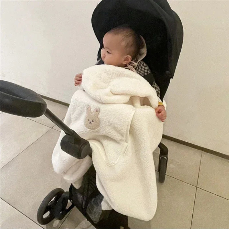 FrostCuddle Cloak – Cozy Fleece Stroller Wrap for Winter Newborns