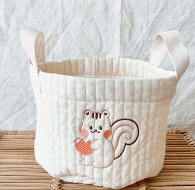CubbieCart – Bear Embroidered Diaper Caddy & Maternity Organizer