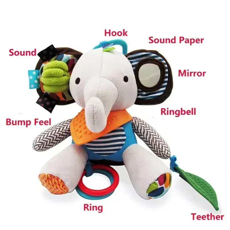 TummyToys – Animal Plush Rattle Set for Babies