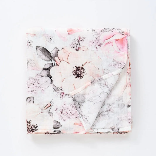 SnuggleSketch Wrap – Printed Bamboo Cotton Swaddle for Newborns