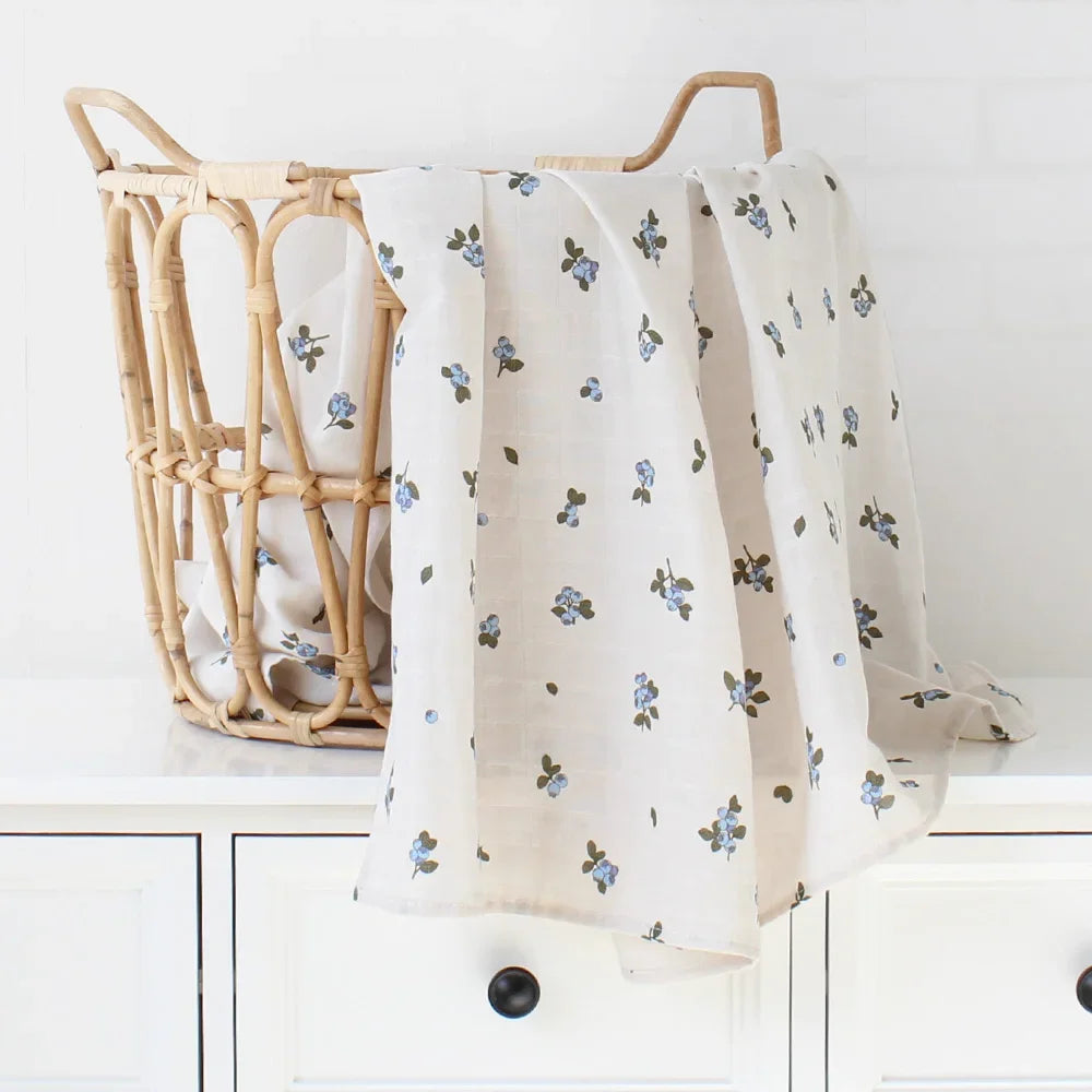 AcaciaBloom Swaddle – Organic Muslin Wrap Set for Newborns