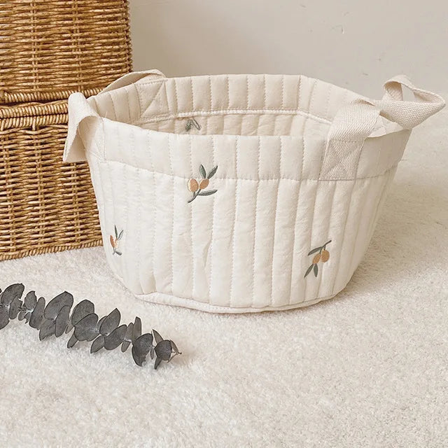 CubbieCart – Bear Embroidered Diaper Caddy & Maternity Organizer