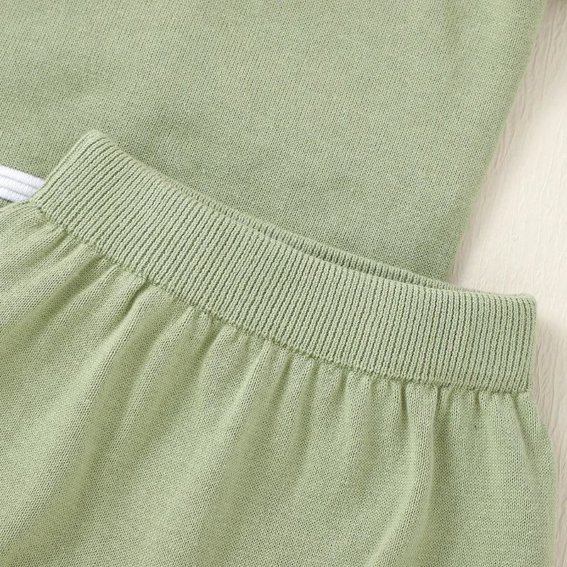 BreezyCotton Baby Set – Knitted Tops & Pants, Soft & Comfy