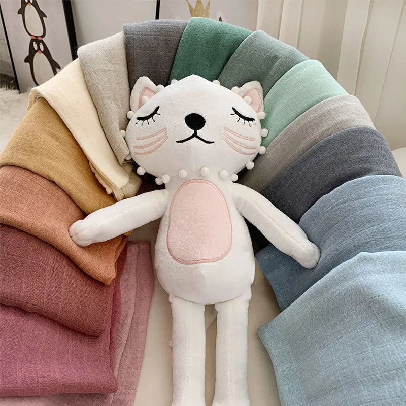 BambooNest – Solid Muslin Swaddle Blanket