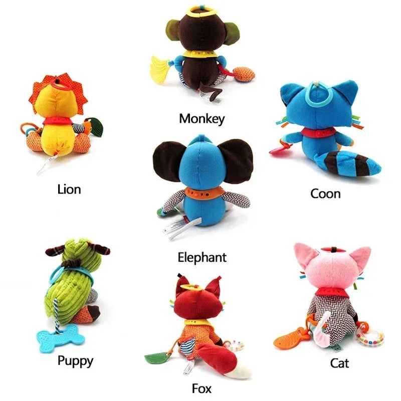 TummyToys – Animal Plush Rattle Set for Babies