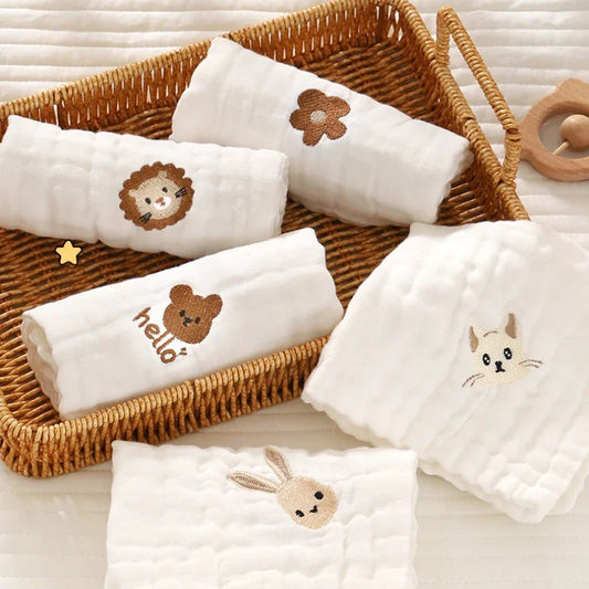 DrooliLuxe – Soft Cotton Towels for Bibs, Wipes & Burps