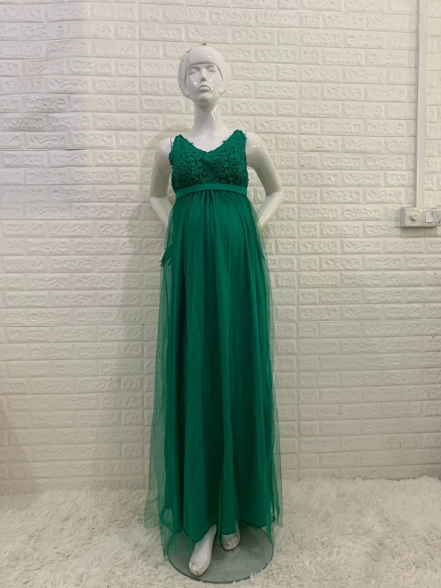 Sleeveless Maternity Photo Dress For Pregnant Tulle Woman's Evening Dress Long Pregnancy Shooting Dress Women
