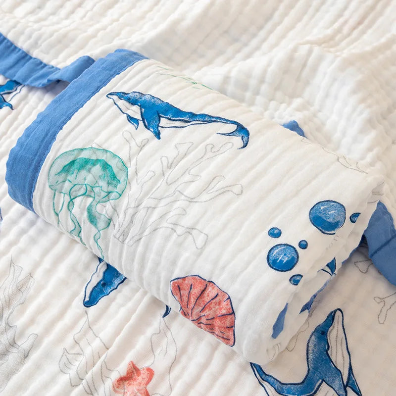 CloudWeave – 6-Layer Cotton Swaddle Blanket