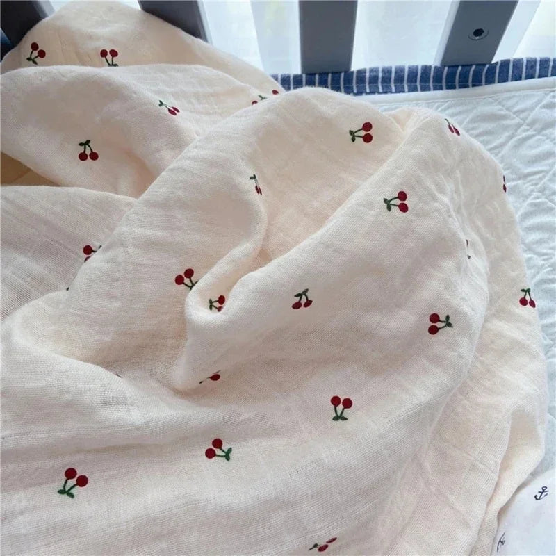 Organic Cotton Acacia Yellow Set Newborn Muslin Wrap Baby Bed Muslin swaddle